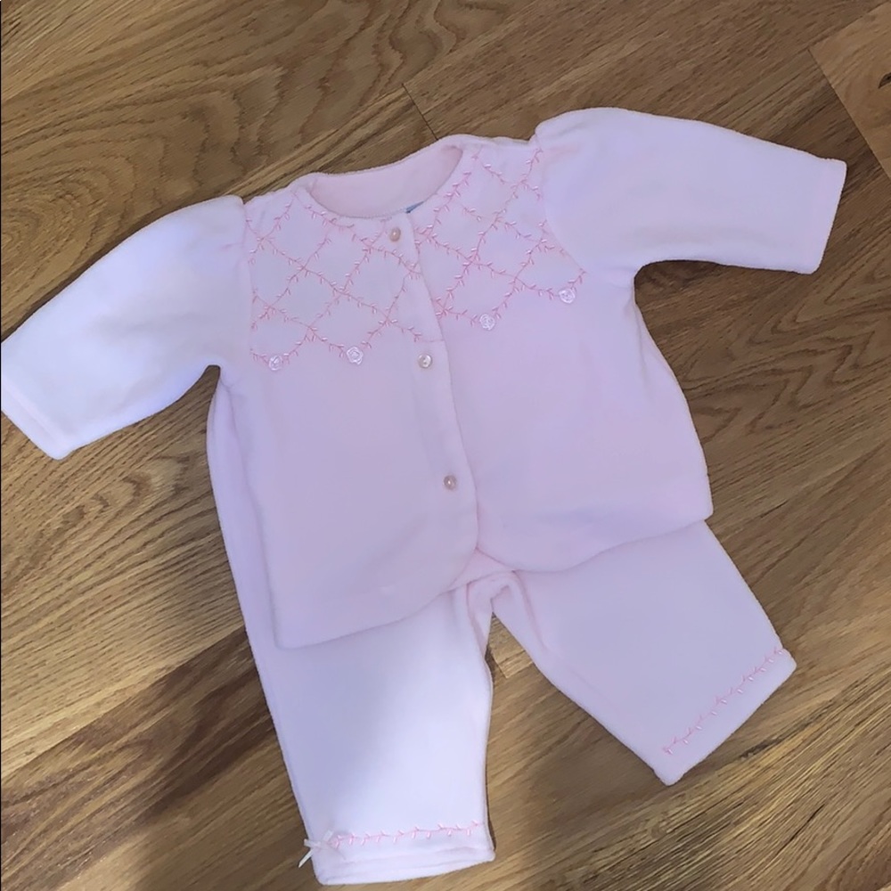 Fleece top and bottom set